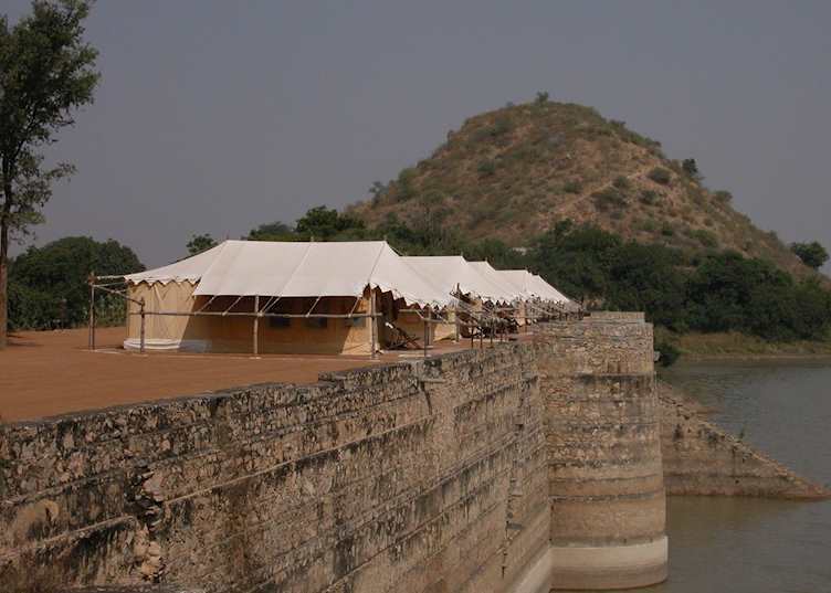 Tents at Chhatra Sagar, near Nimaj, India
