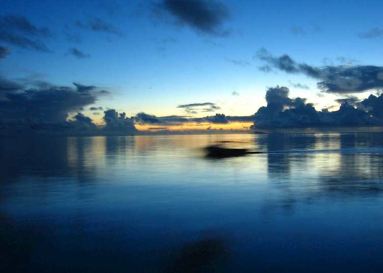 Boat at Kapalai Island, Malaysian Borneo