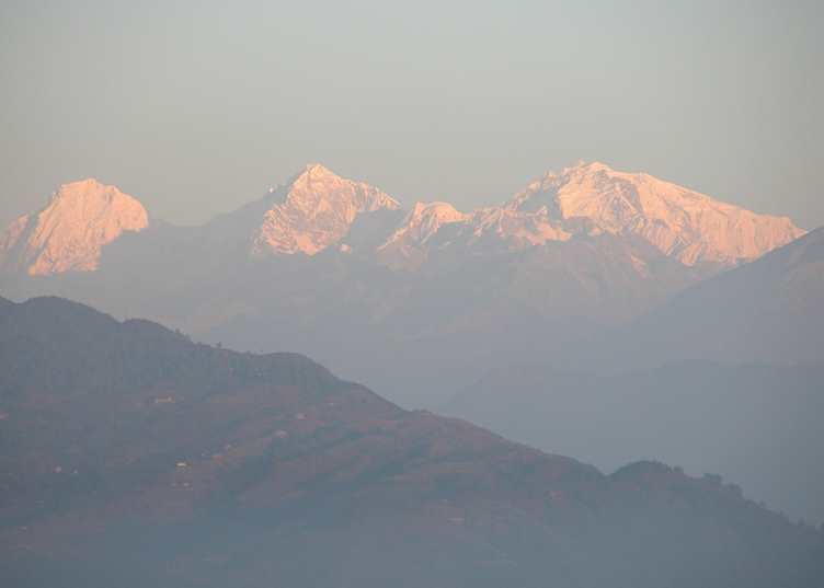 Sunrise over the Himalayas, from Nagarkot