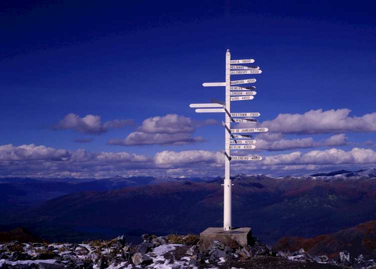 Signpost near Keno City