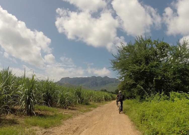 Cycling in the Kanchanaburi countryside
