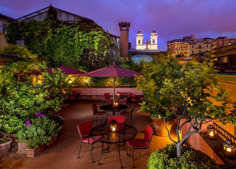 Roof terrace, Inn at the Spanish Steps, Rome