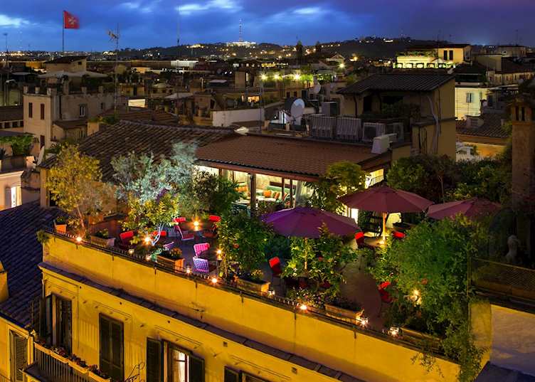 Roof terrace, Inn at the Spanish Steps, Rome