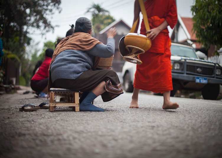 Alms Giving in Luang Prabang