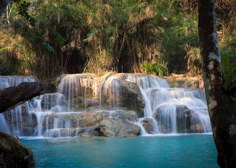 Kuang Si Waterfalls in Luang Prabang, Laos
