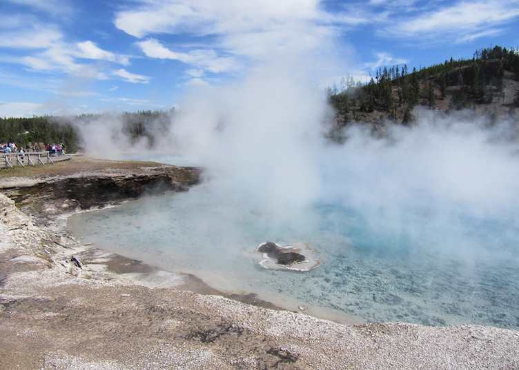 Excelsior Geyser Crater in Yellowstone National Park