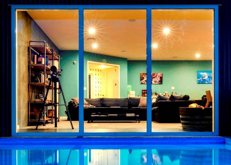Looking into the lounge, Lakestone Lodge, Twizel