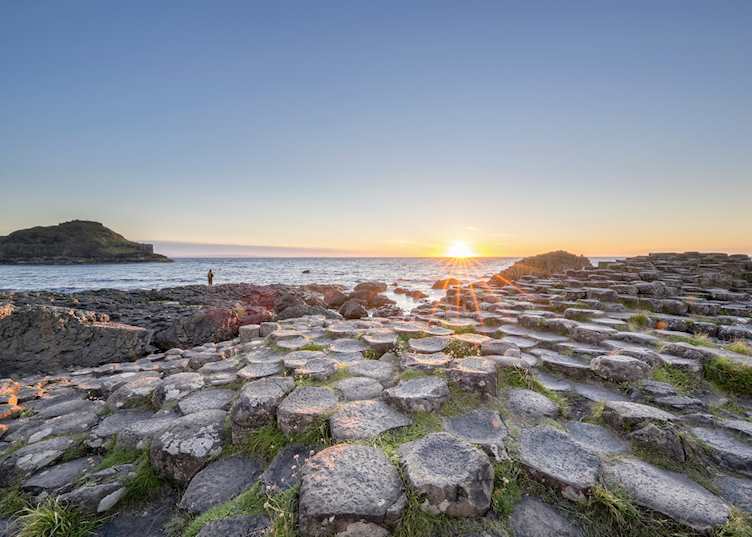 Giants Causeway at sunset
