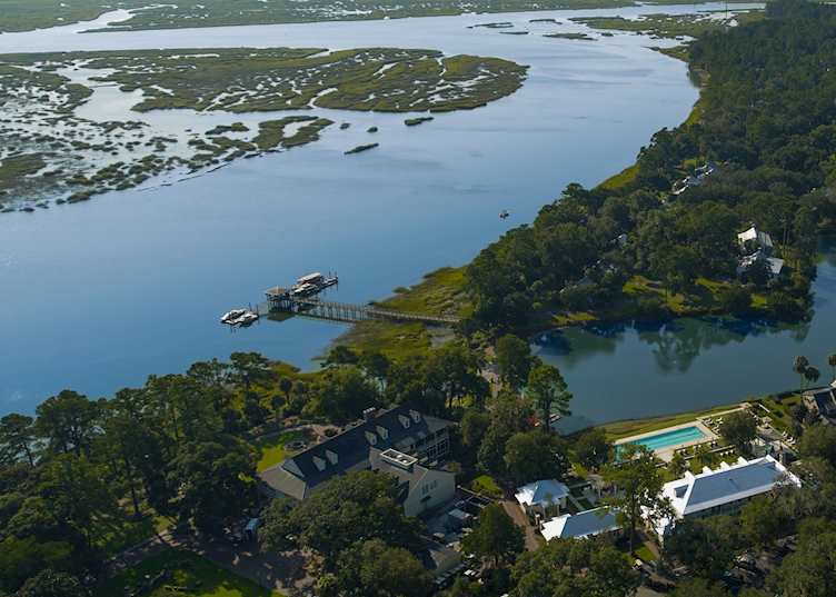 Aerial view, Montage Palmetto Bluff
