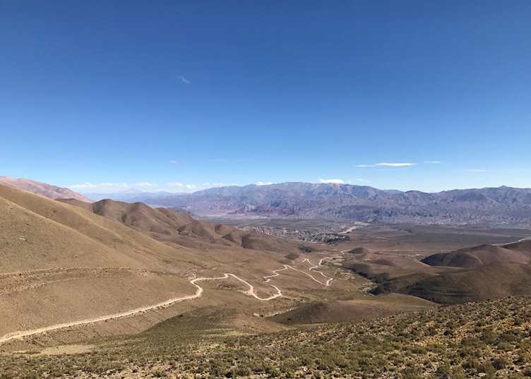 The road up to El Hornocal near Purmamarca