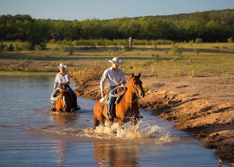 Horse riding at Wildcatter Ranch