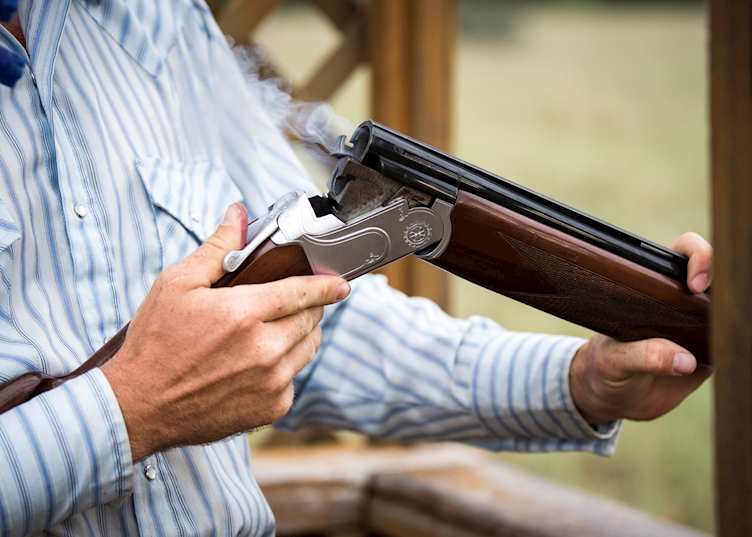 Clay pigeon shooting at Wildcatter Ranch