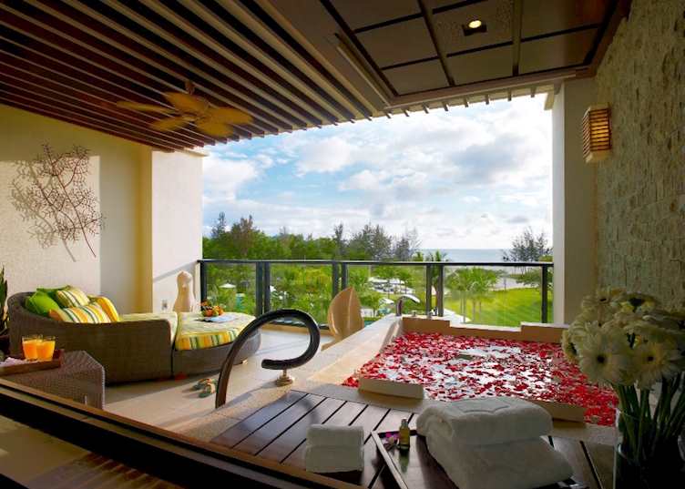Balcony, Ocean Wing Premier Room, Shangri-La's Rasa Ria Resort & Spa, Kota Kinabalu