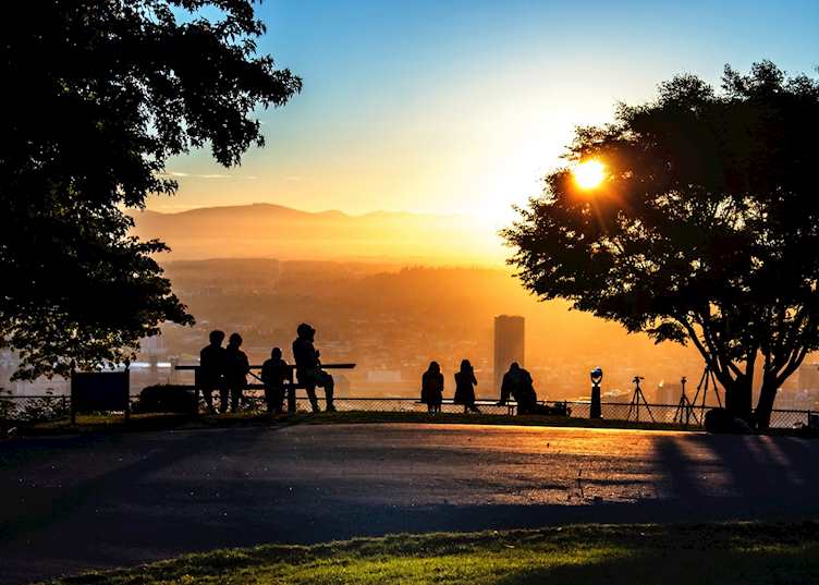 Viewing a Portland Oregon sunrise 