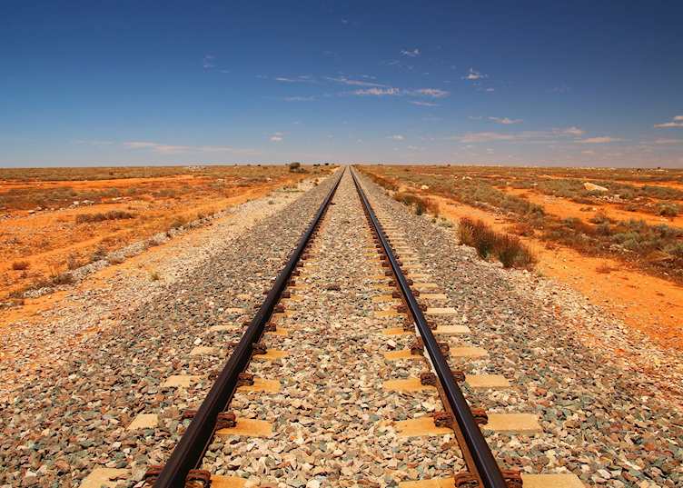 Railway tracks through the Outback