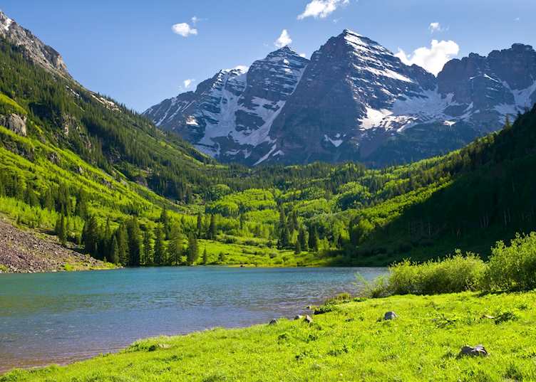 Maroon Bells in summer, Aspen