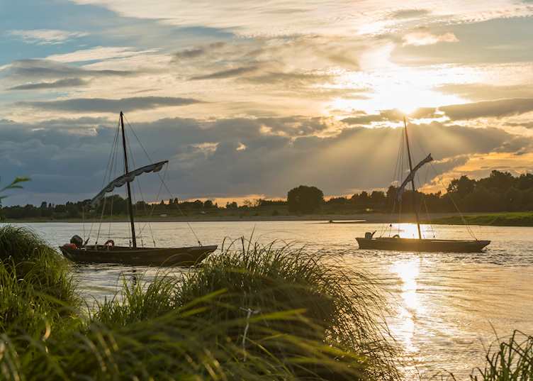 Boats on the Loire River, Amboise