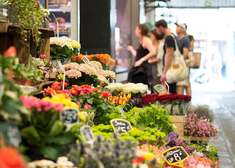 Flowers at market, France