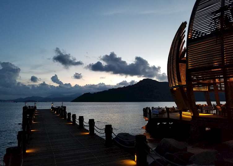 Jetty at dusk, An Lam Retreat