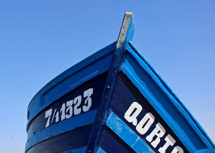 Bow of fishing boat