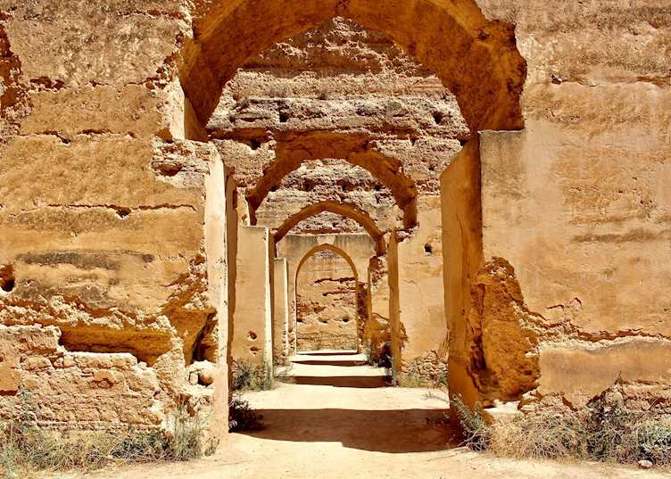 The ancient ruins of Sultan Moulay Ismail's royal stables