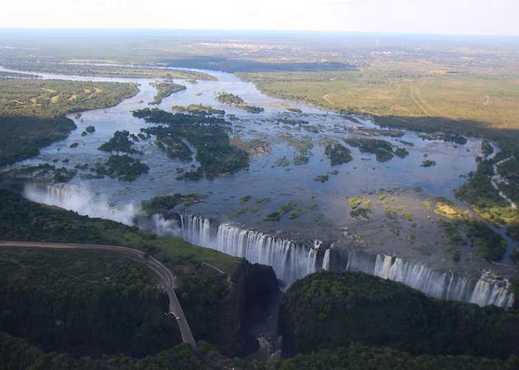 Bird's-eye view of Victoria Falls
