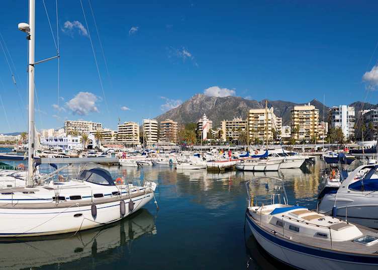 Boats moored, Marbella