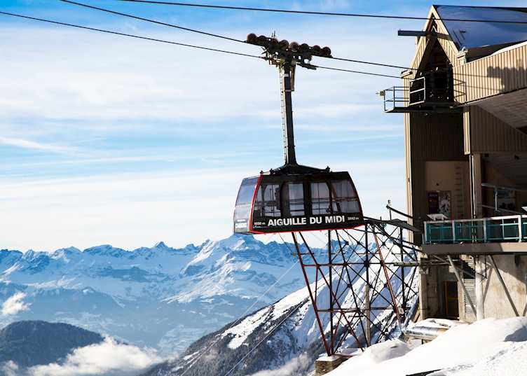 Cable car to the summit of Aiguille du Midi, Chamonix