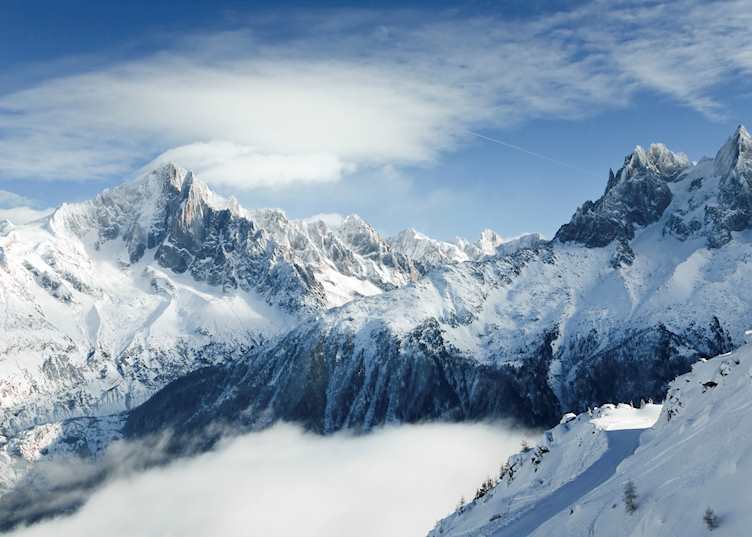 Alpine peaks, Chamonix
