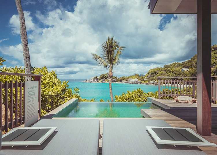 Ocean view pool chalet, Carana Beach Hotel, Mahé