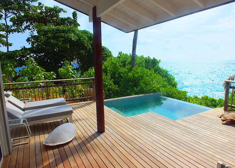 Ocean view pool chalet, Carana Beach Hotel, Mahé