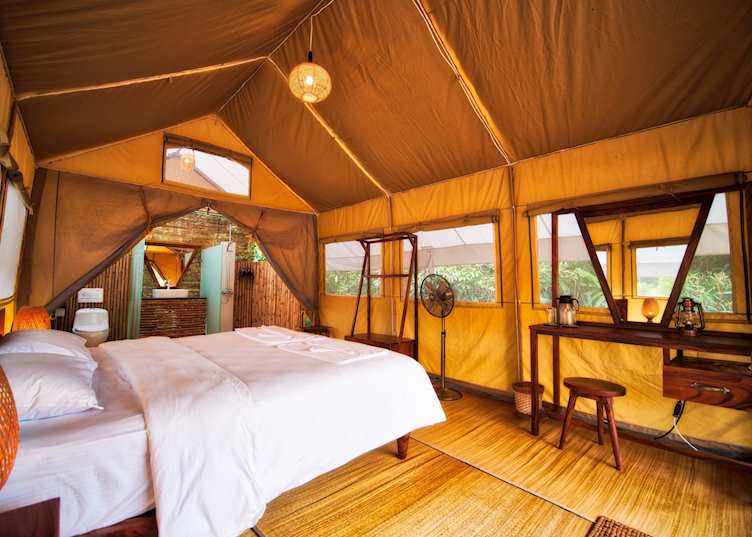Tent interior, Cardamom Tented Camp