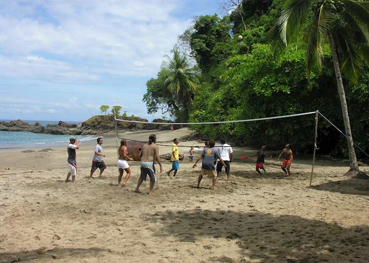 Playing Volleyball on Caño Island