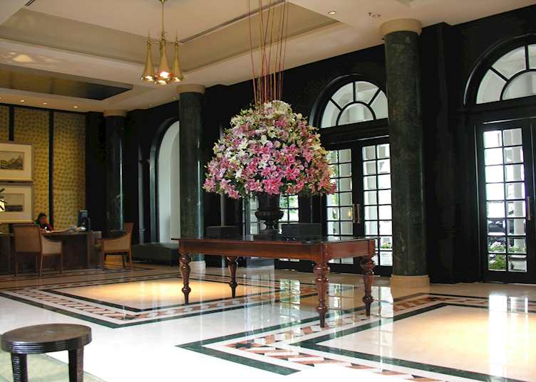 Reception area at Taj West End Hotel, Bangalore