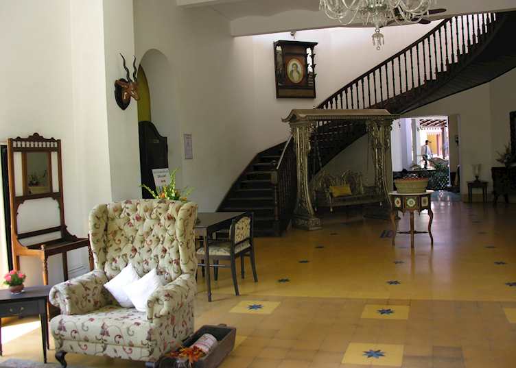Reception area at Royal Orchid Metropole, Mysore