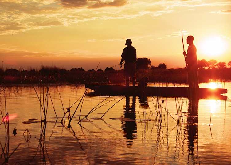 Evening mokoro trip in the Shinde Concession