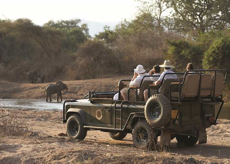 Game viewing from the Royal Zambezi Lodge, Lower Zambezi National Park