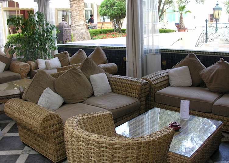 Outside seating at Hôtel la Tour Hassan Palace 