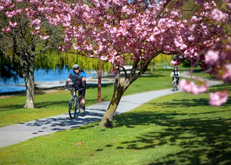 Biking around Lake Wakatipu
