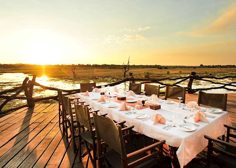 Dining at Kafunta River Lodge, South Luangwa National Park