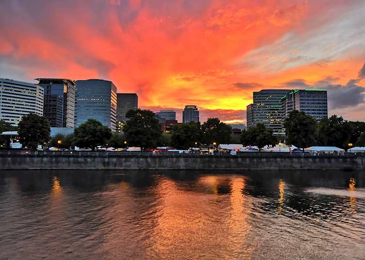 Sunset in Portland