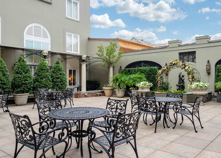 Omni Royal Orleans patio area