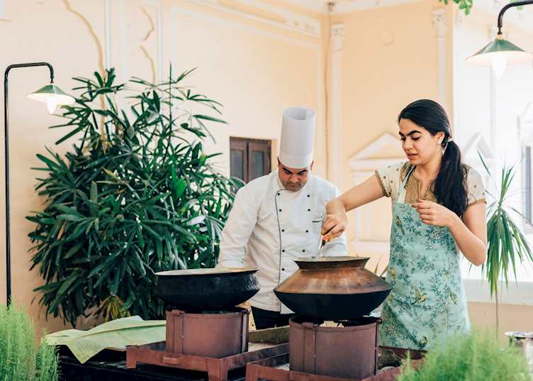 Royal Heritage Haveli cooking demonstration, Jaipur