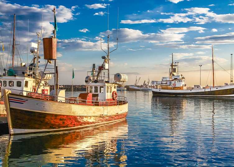 Wooden fishing boats 