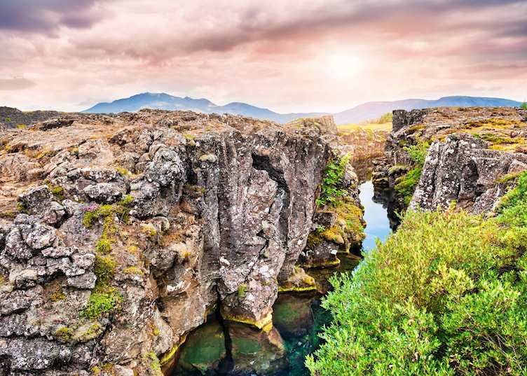 Silfra fissure in Þingvellir National Park, Golden Circle 
