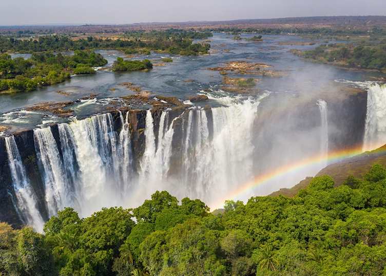 Aerial view of Victoria Falls