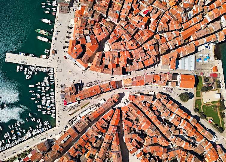Aerial view of Rovinj, Istria