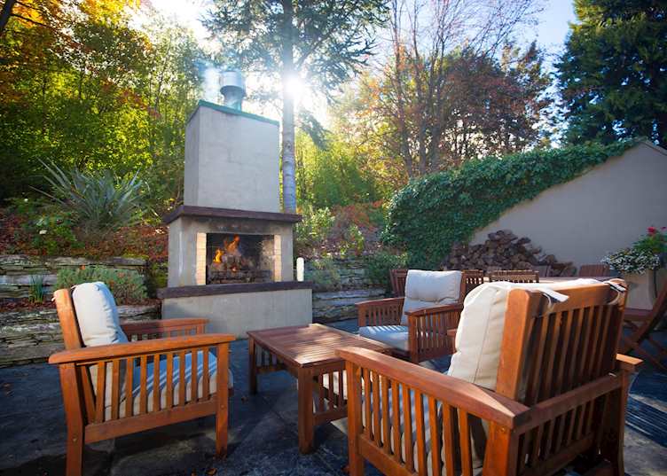 Outdoor Fire Pit at Hidden Lodge