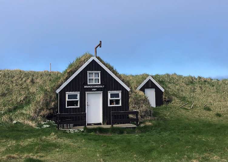 Turf house on Drangey Island