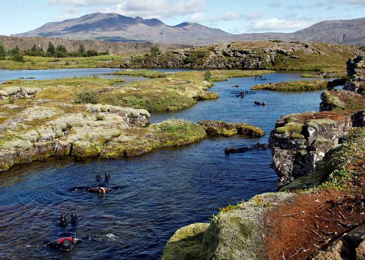 Snorkel at Silfra in Þingvellir National Park